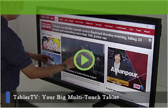 Demonstration video of how to convert TV, Display to Multi-Touch Touchscreen